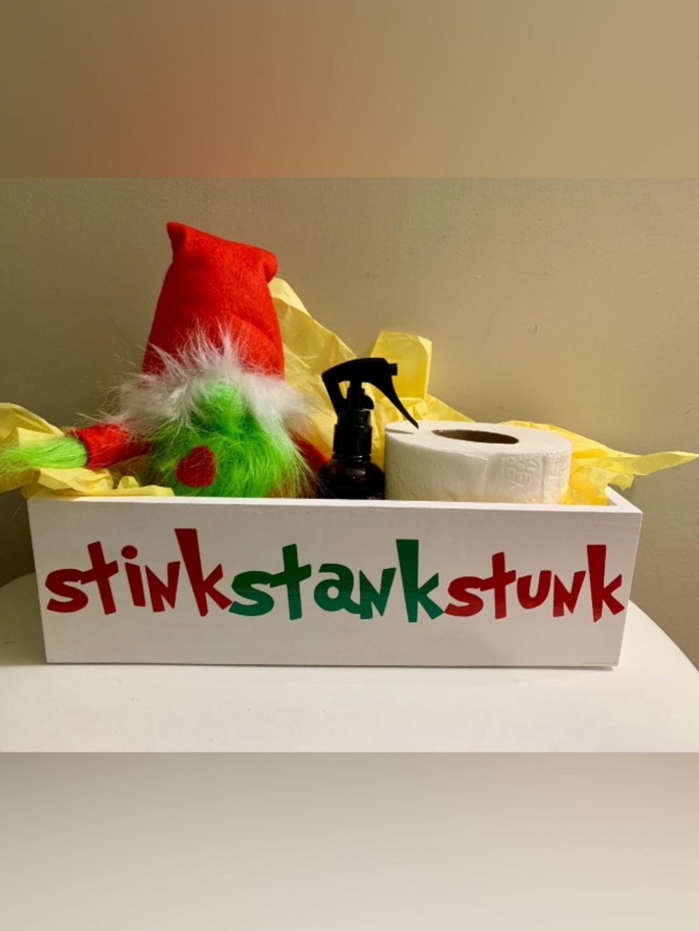 Grinch-Inspired Bathroom Caddy – “Stink, Stank, Stunk” Set